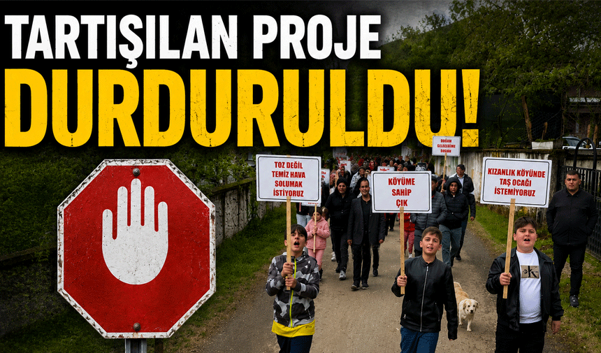 Hendek'te Taş Ocağına Mahkeme Freni