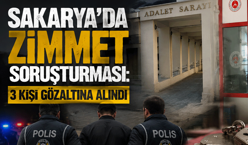Sakarya’da Zimmet Soruşturması: 3 Kişi Gözaltına Alındı