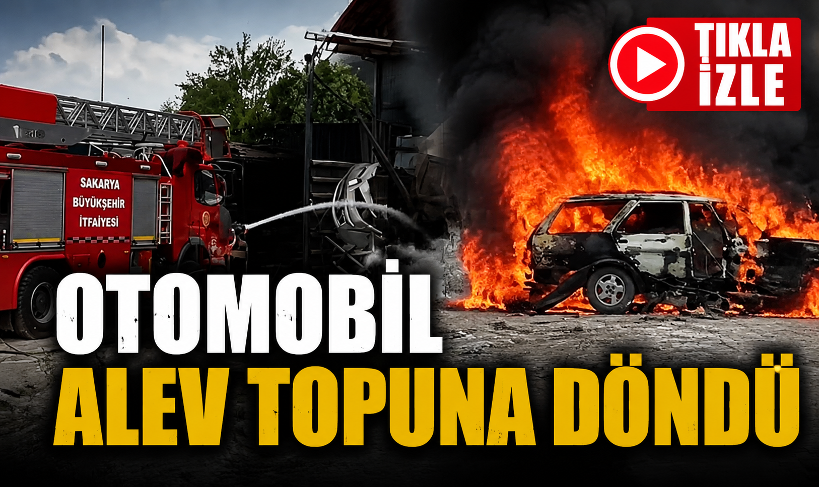 Otomobil alev topuna döndü