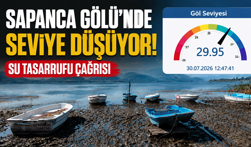 Sapanca Gölü'nde Seviye Düşüyor: Su Tasarrufu Çağrısı