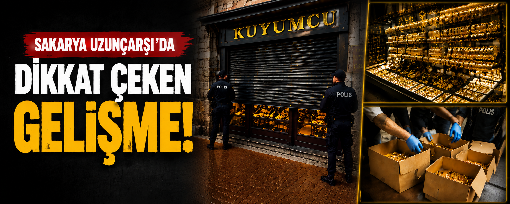 Sakarya Uzunçarşı’da dikkat çeken gelişme! Ünlü kuyumcuya kayyum atandı, altınlar kolilerle götürüldü
