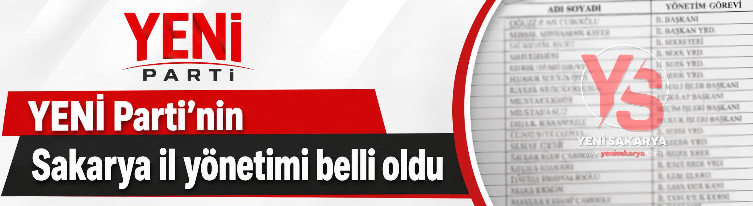 Yeni Parti’nin Sakarya Yönetimi Belli Oldu!
