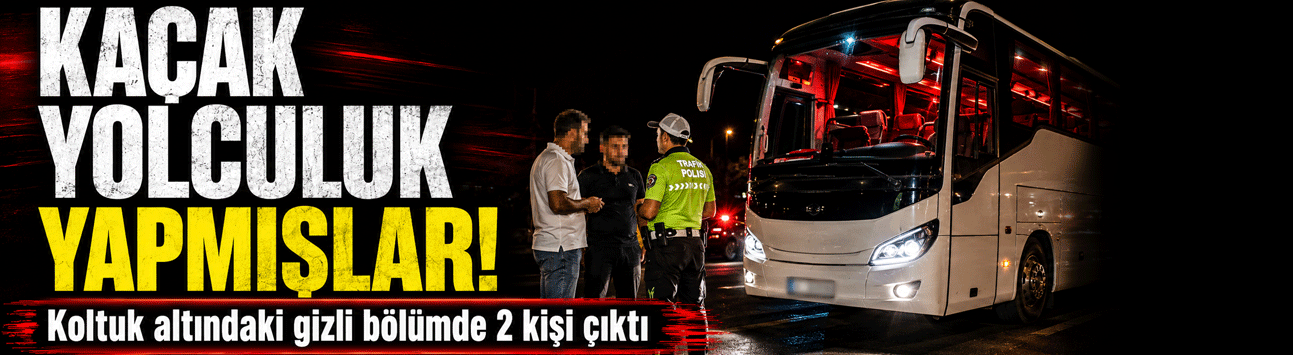 Otobüs yolculuğunda koltuk altındaki gizli bölümde 2 kişi çıktı!