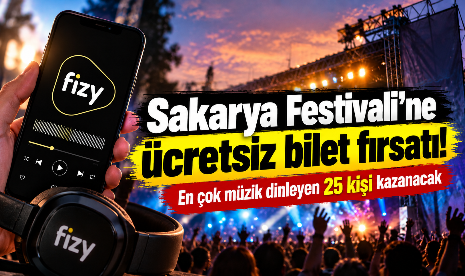 Sakarya Festivali’ne ücretsiz bilet fırsatı! En çok müzik dinleyen 25 kişi kazanacak
