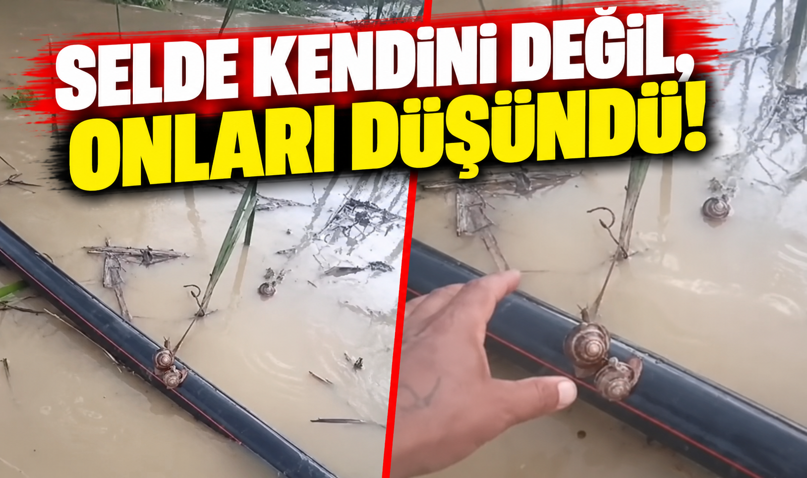 Selde kendini değil, onları düşündü!