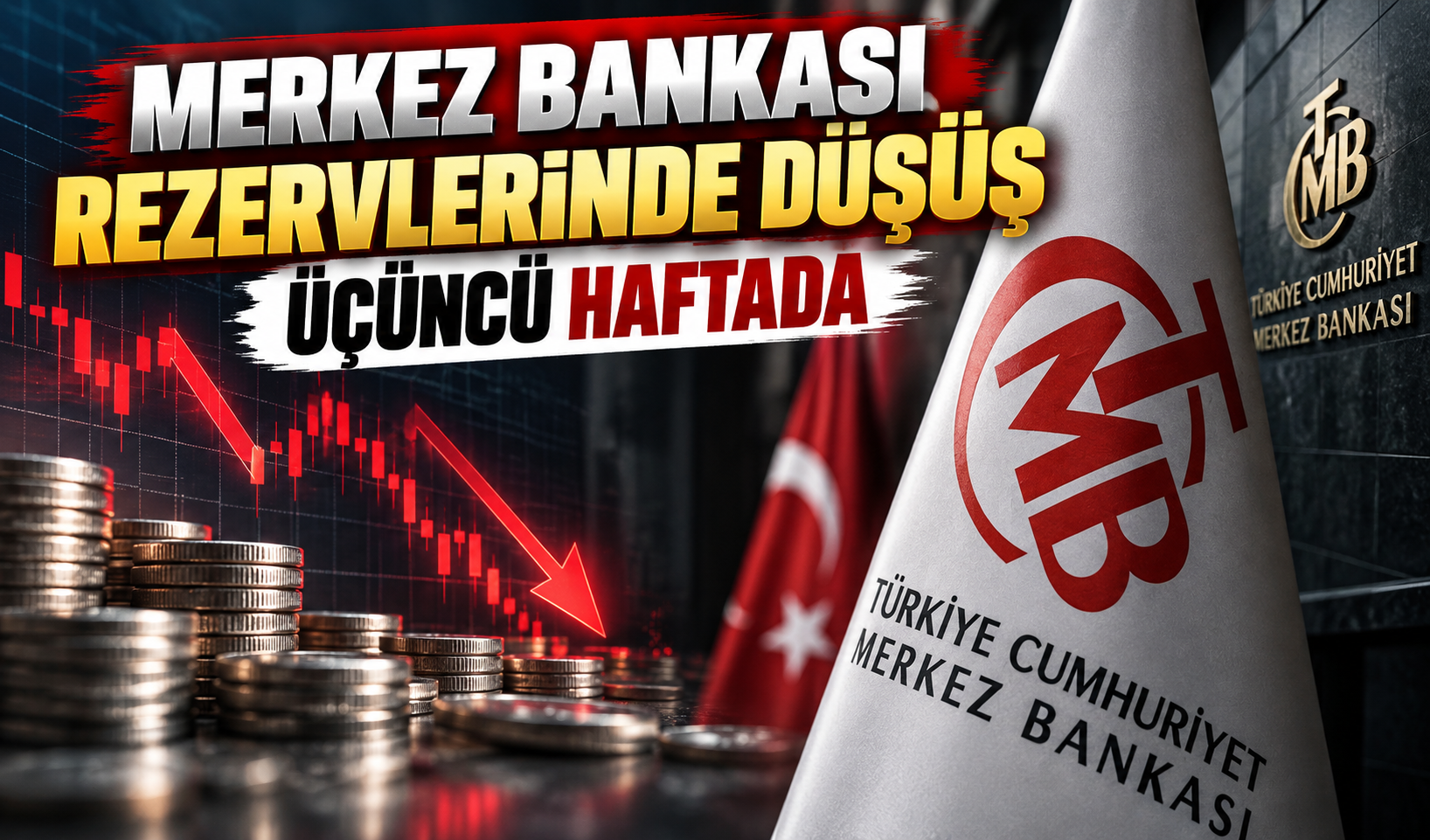 Merkez Bankası Rezervlerinde Düşüş Üçüncü Haftada