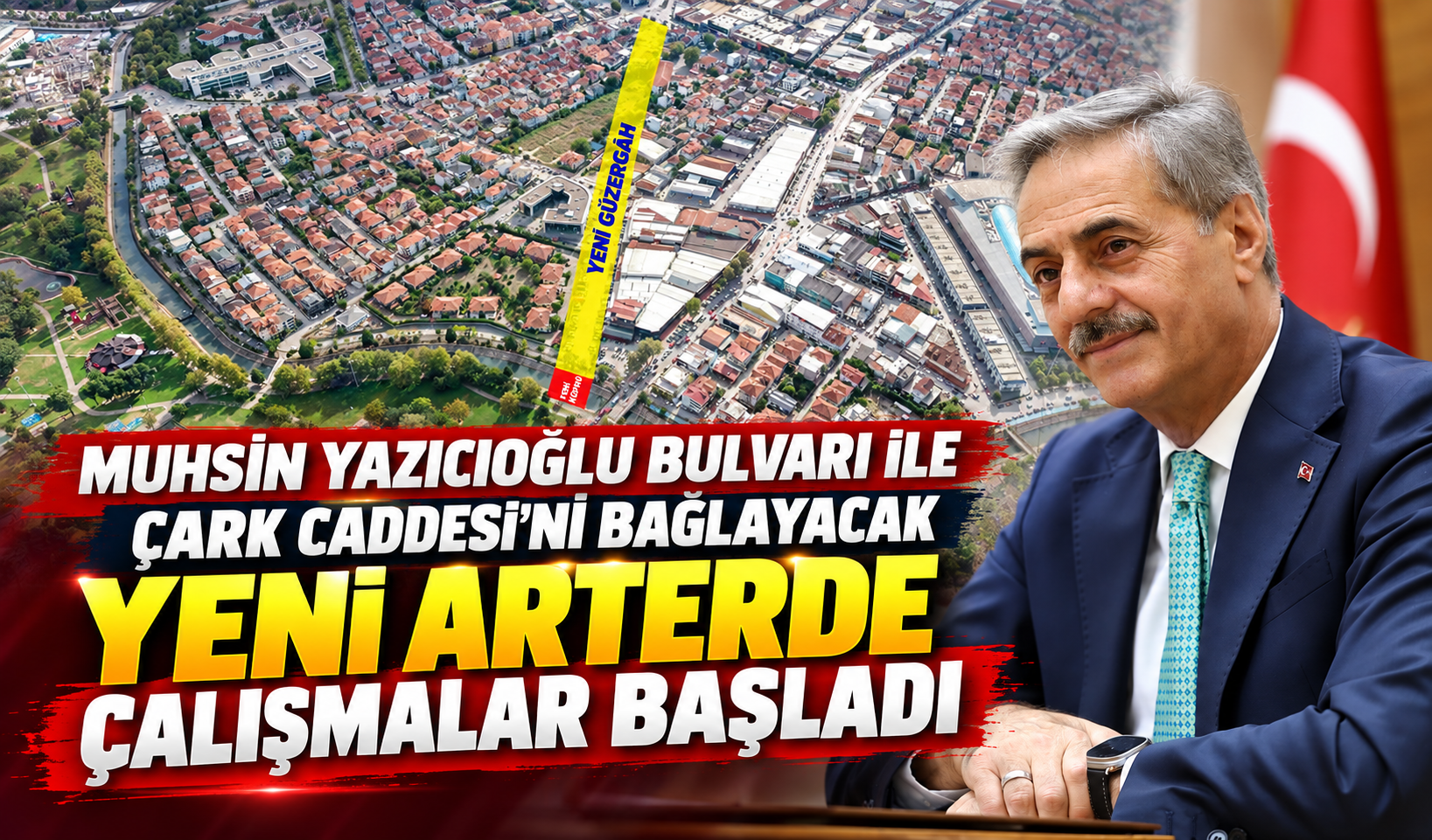 Muhsin Yazıcıoğlu Bulvarı ile Çark Caddesi’ni Bağlayacak Yeni Arterde Çalışmalar Başladı