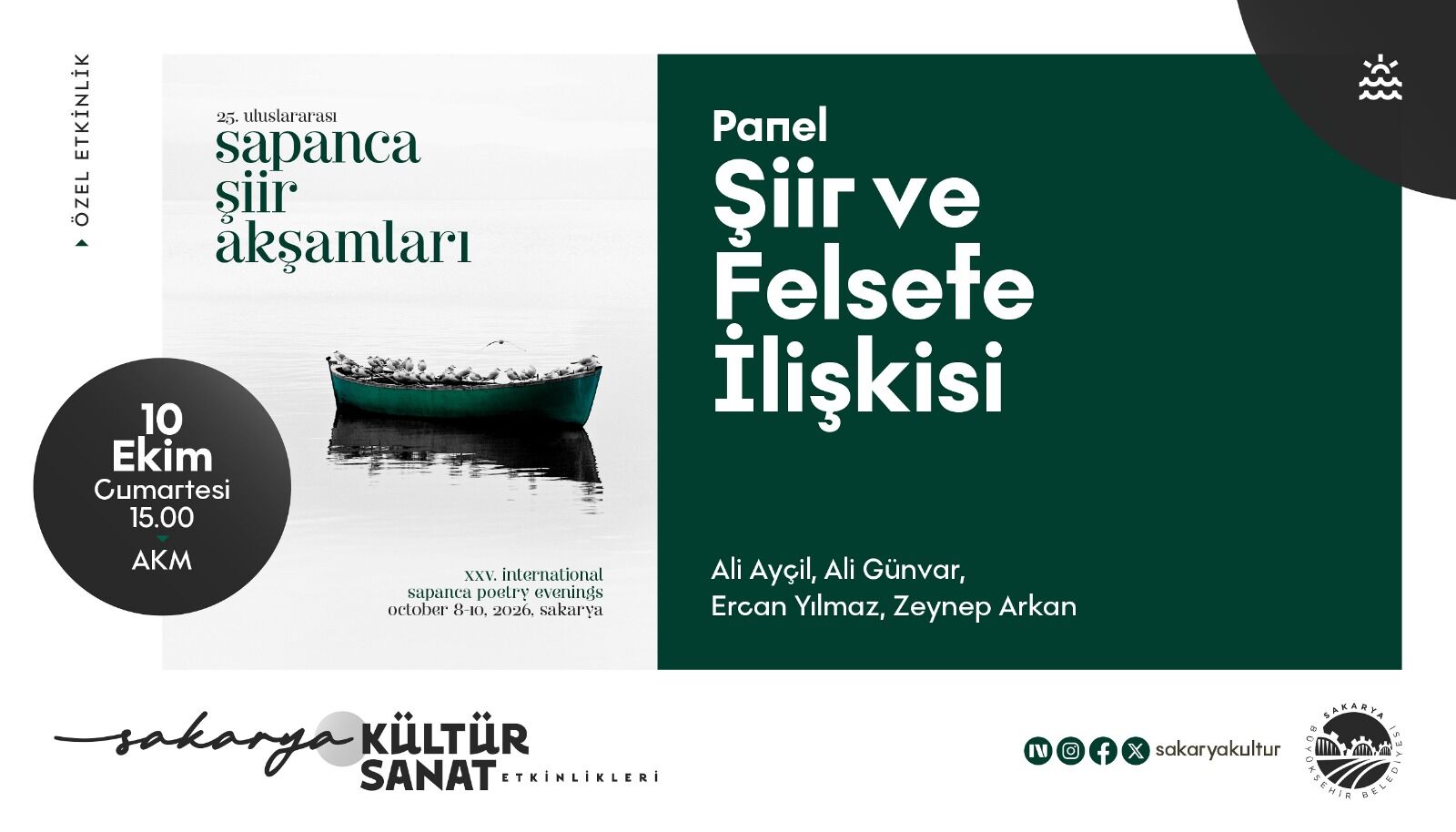 25. Uluslararası Sapanca Şiir Akşamları’nda görkemli final!