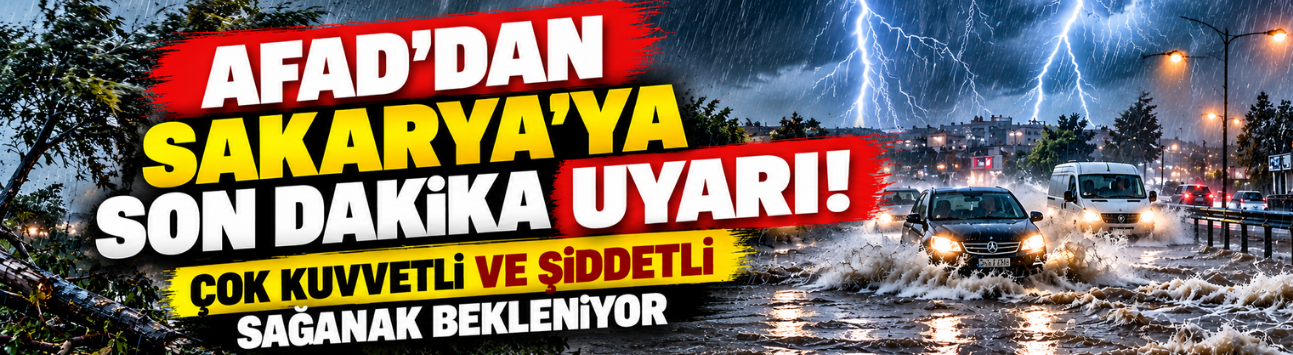 AFAD'dan Sakarya'ya son dakika uyarısı! Çok kuvvetli sağanak bekleniyor