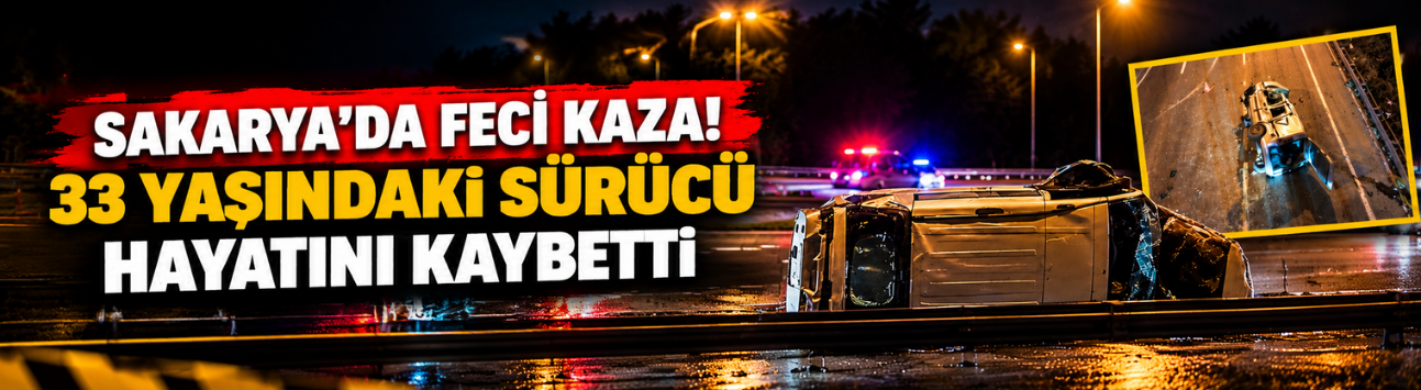 Sakarya’da feci kaza! 33 yaşındaki sürücü hayatını kaybetti