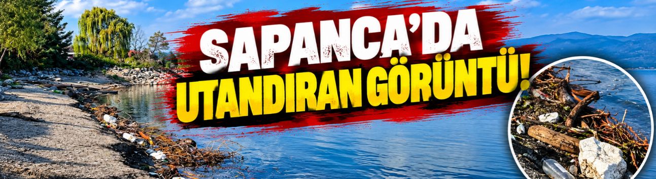 Sapanca Gölü kıyısında utandıran manzara!
