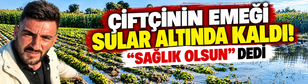 Çiftçinin emeği sular altında kaldı!