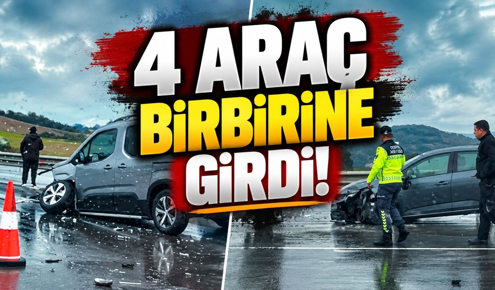 Kuzey Marmara Otoyolu’nda zincirleme kaza: 4 araç birbirine girdi!